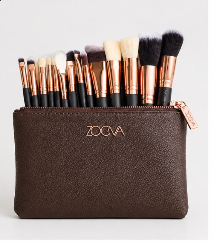 Professional Makeup Brush Set – 15 or 6  Piece with Cosmetic Pouch